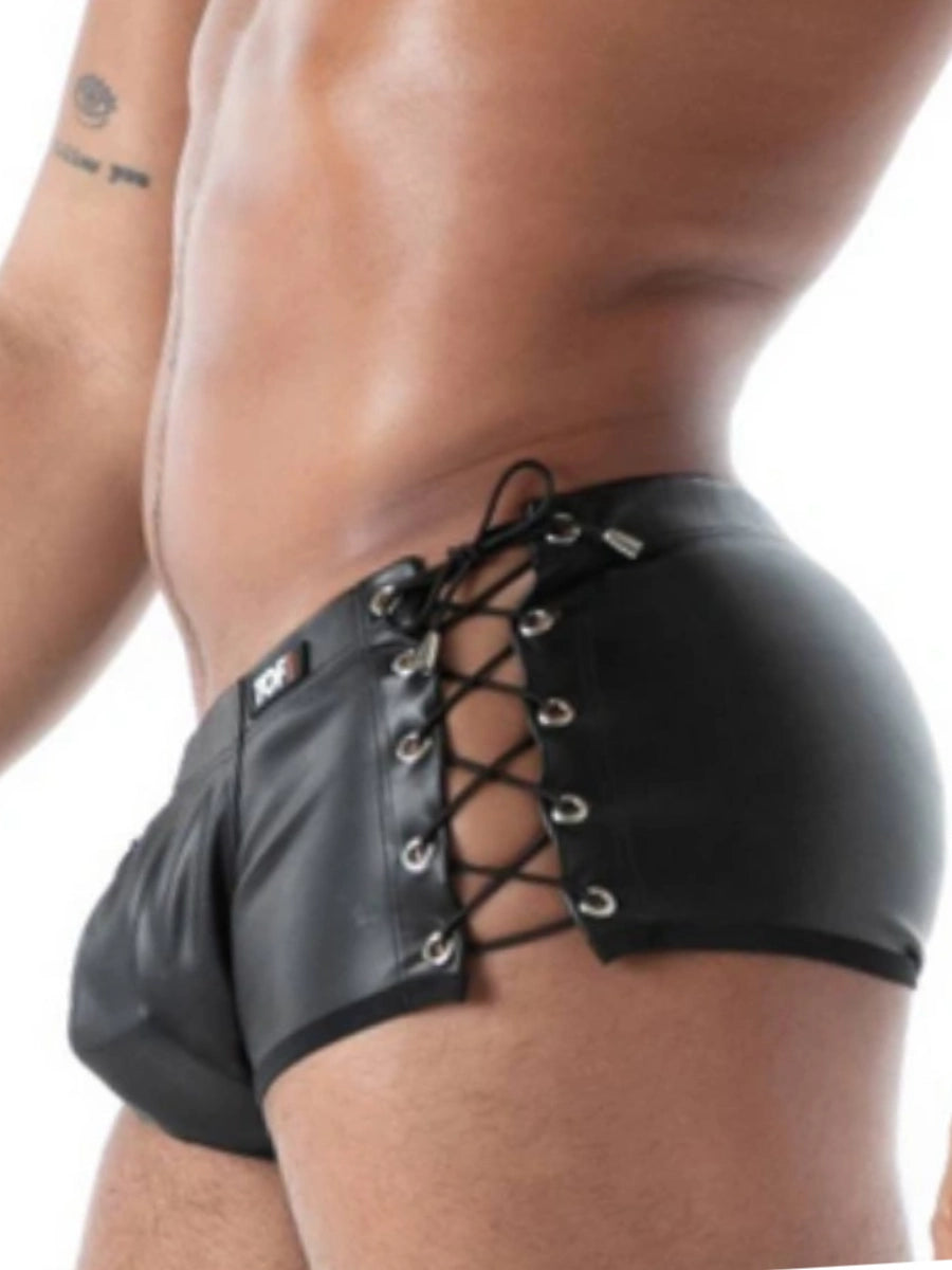 Kinky geschnürter Trunk Schwarz – TOF Paris