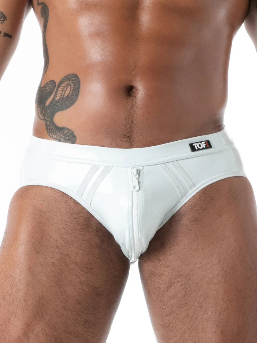 Latex-Slip ohne Po Datex Weiss – TOF Paris