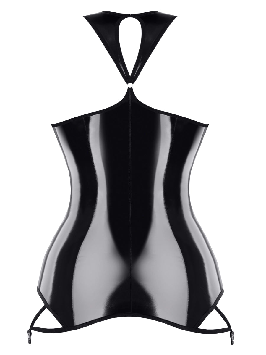 Xanna - brustfeies Lack Minikleid – Demoniq