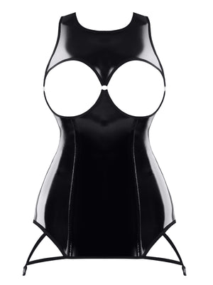 Xanna - brustfeies Lack Minikleid – Demoniq