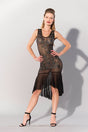Ärmelloses Latexkleid mit Lockenmuster - Hinreissend