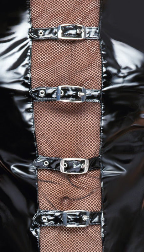 Ärmelloses Shirt im Lack - Netz - Mix - Hinreissend