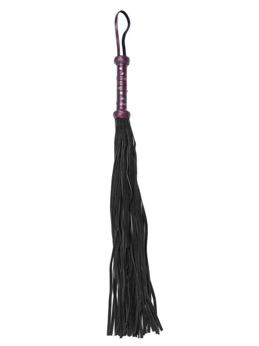 Veloursleder-Flogger Deep Red – Bad Kitty