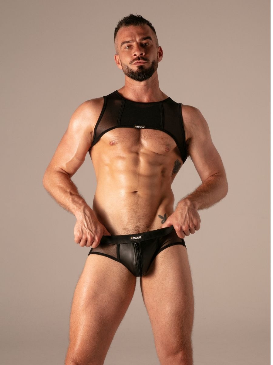 Bare Mesh Harness Schwarz – Absolu Male