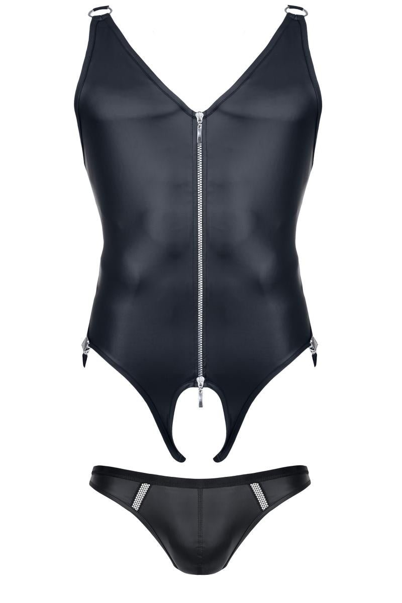Body - String SET021 Schwarz von Regnes Fetish Planet - Hinreissend