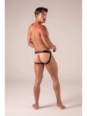 Absolu Male TOF Paris – Bondage Jockstrap – Absolu Male – Rückansicht – sexy maskuliner Herrenlook in Schwarz