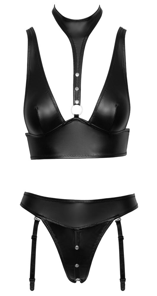 Bralette mit Halsband & Straps - Slip im Set - Hinreissend