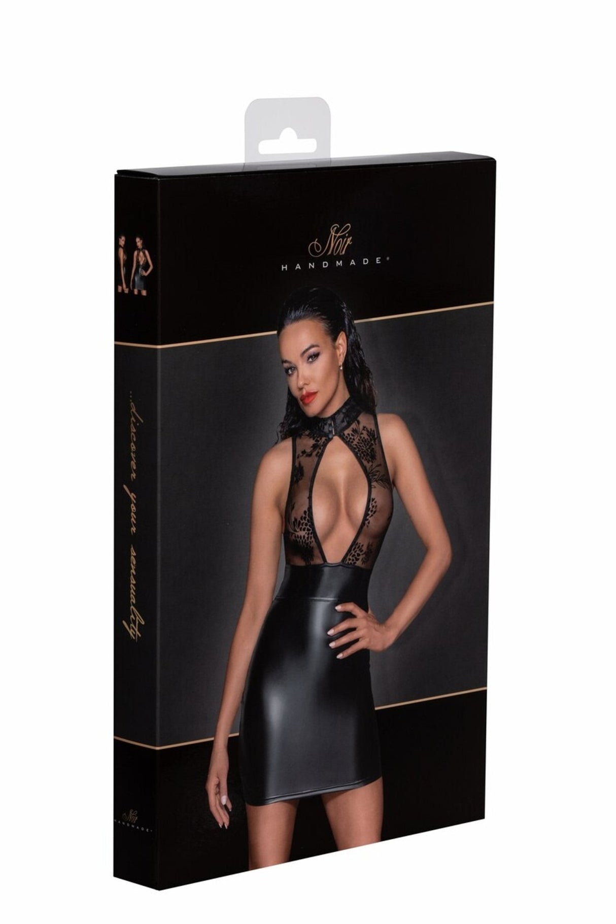 F241 Kurzes Kleid mit Powerwetlook - Rock - Hinreissend