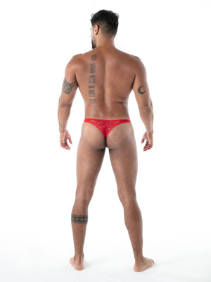 FLUID Spitzen G - Thong – Rot - Hinreissend