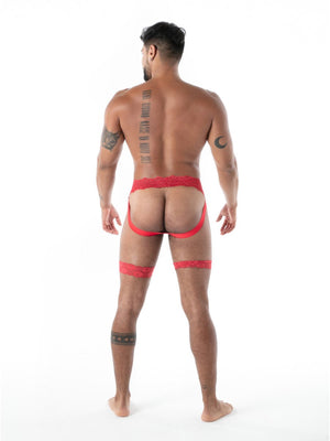 FLUID Spitzen Jock Chaps rot – TOF Paris - Hinreissend