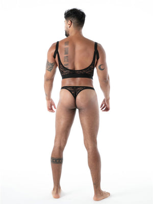 FLUID Strumpfhalter aus Spitze schwarz – TOF Paris - Hinreissend