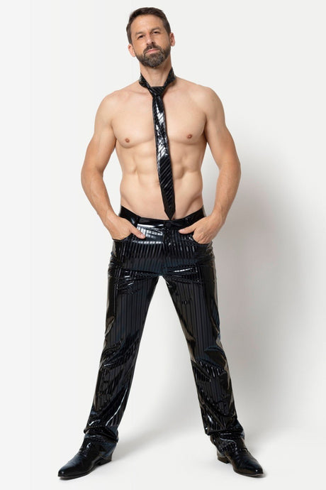 Gestreifte Lackhose "Magnus" von Patrice Catanzaro - Hinreissend