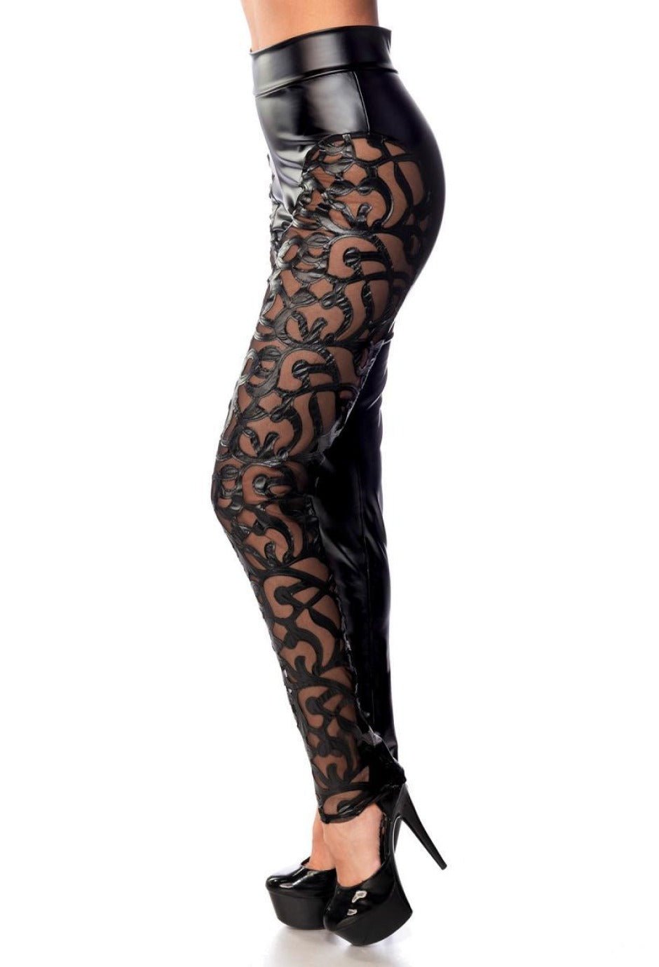 Glamour im Alltag: Wetlook - Leggings von SARESIA - Hinreissend