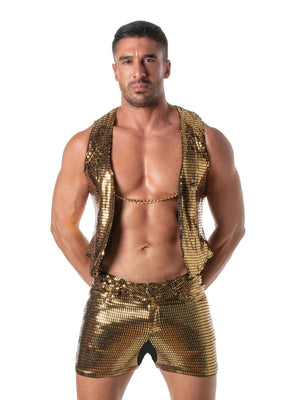 Glitter Chain Weste Gold – TOF Paris - Hinreissend