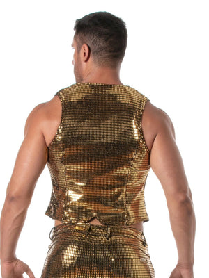 Glitter Chain Weste Gold – TOF Paris - Hinreissend