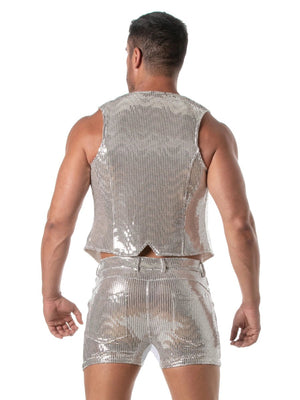 Glitter Chain Weste Silber – TOF Paris - Hinreissend