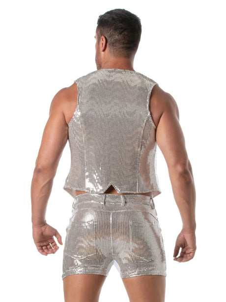 Glitter Chain Weste Silber – TOF Paris - Hinreissend