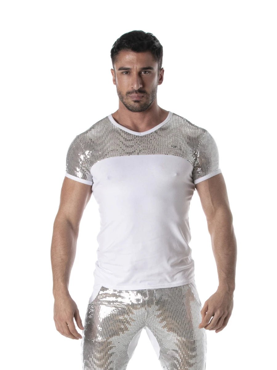 Glitter T-Shirt Silber – TOF Paris - Hinreissend