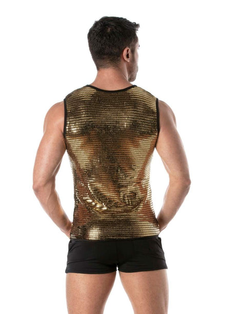 Glitter Tank Top Gold – TOF Paris hinten