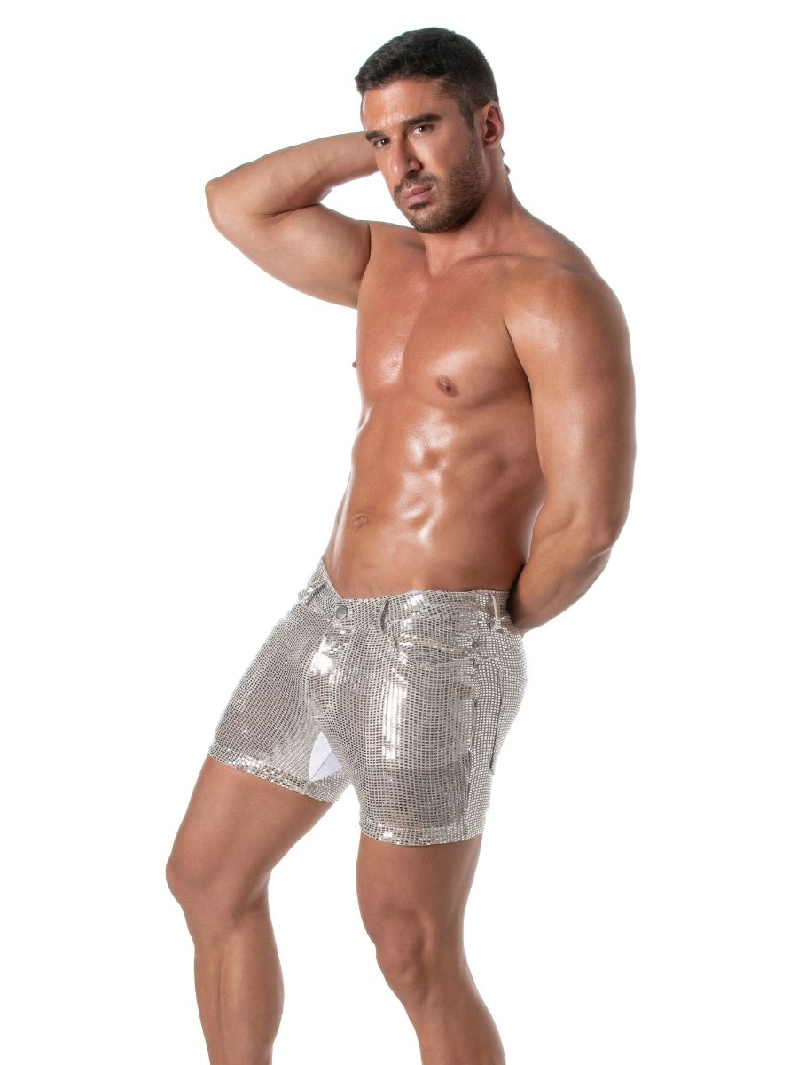 Glitzer-Shorts Silber – TOF Paris seite