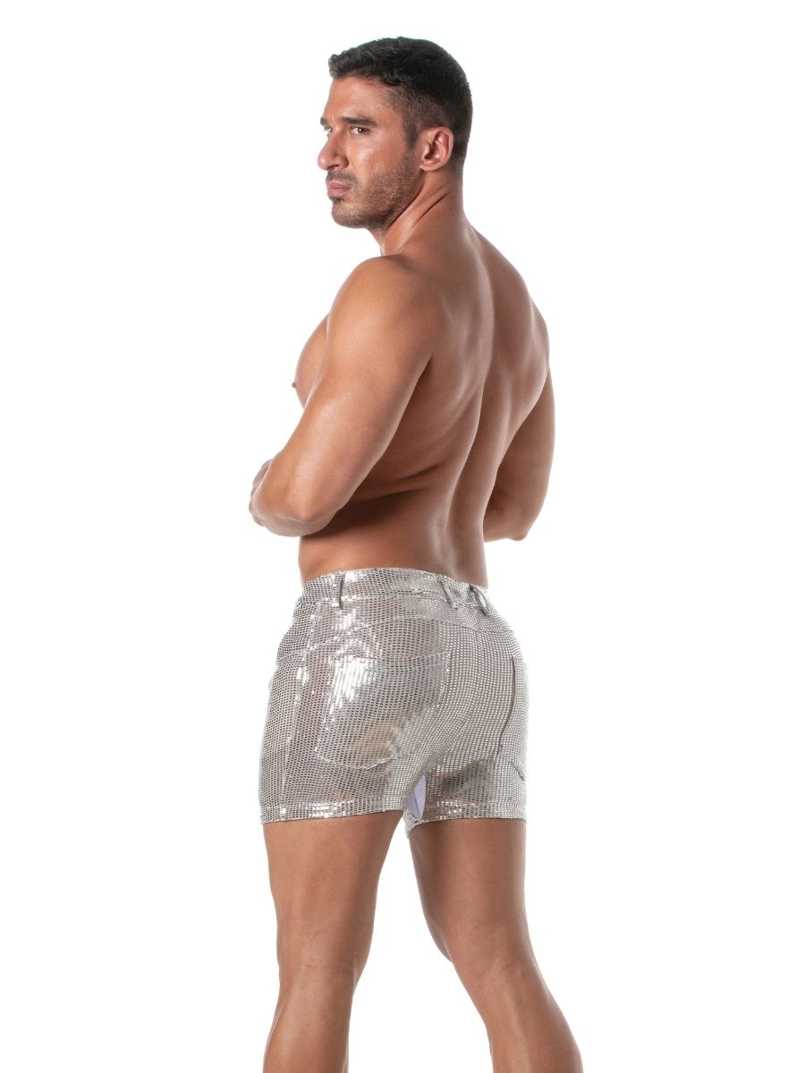 Glitzer-Shorts Silber – TOF Paris seite