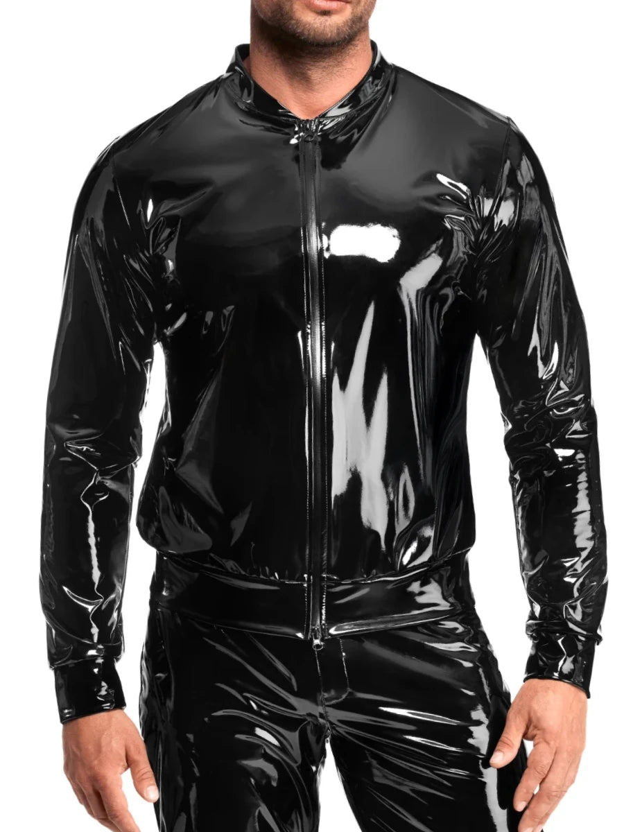 VOLTAGE Lack Herren Jacke – Noir Handmade