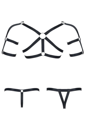 Harness SET011 schwarz von Regnes Fetish Planet - Hinreissend