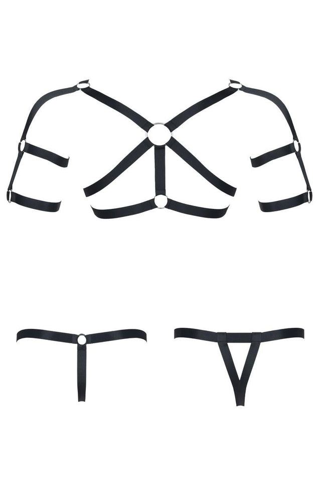 Harness SET011 schwarz von Regnes Fetish Planet - Hinreissend