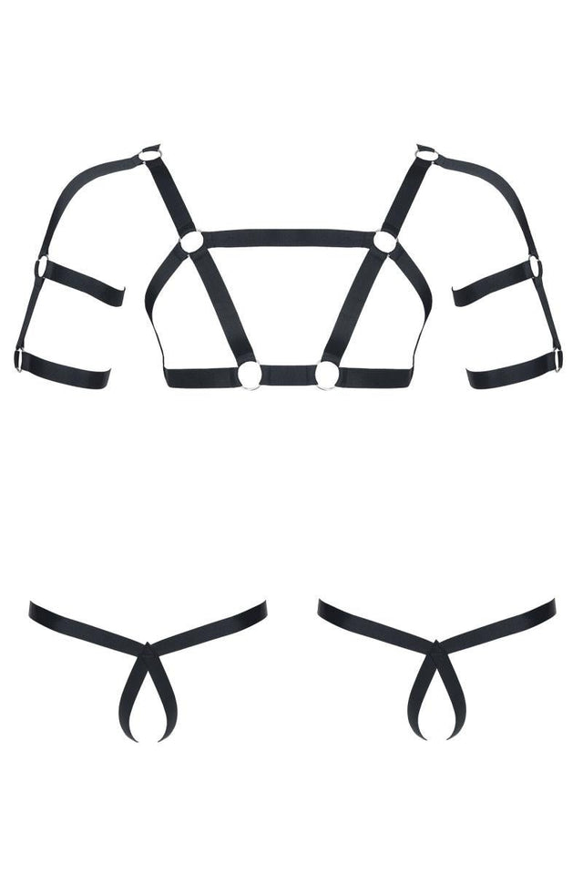 Harness SET011 schwarz von Regnes Fetish Planet - Hinreissend