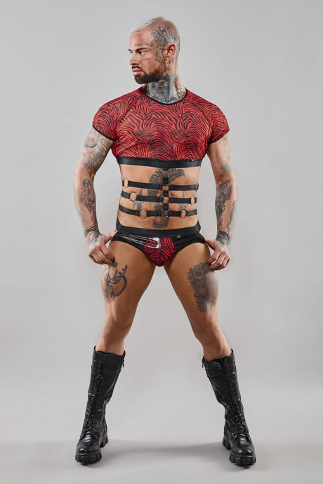 Harness T-Shirt "Rodrigo" von Regnes Fetish Planet - Hinreissend