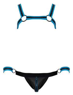 Harness und Jock in Neopren - Optik | Sevenjoyment BONDAGE - Hinreissend