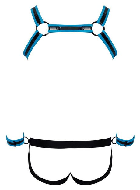 Harness und Jock in Neopren - Optik | Sevenjoyment BONDAGE - Hinreissend