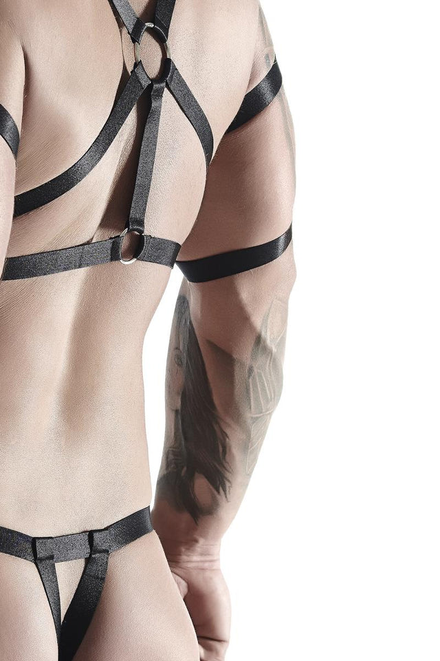 Herren Harness Set schwarz - Regnes Fetish Planet - Hinreissend