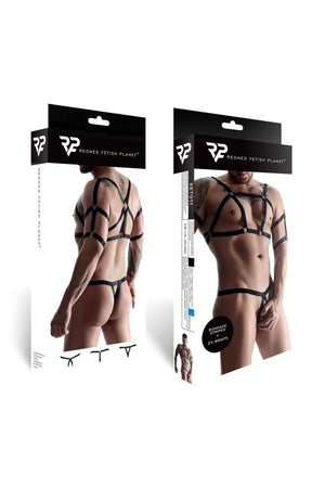 Herren Harness Set schwarz - Regnes Fetish Planet - Hinreissend