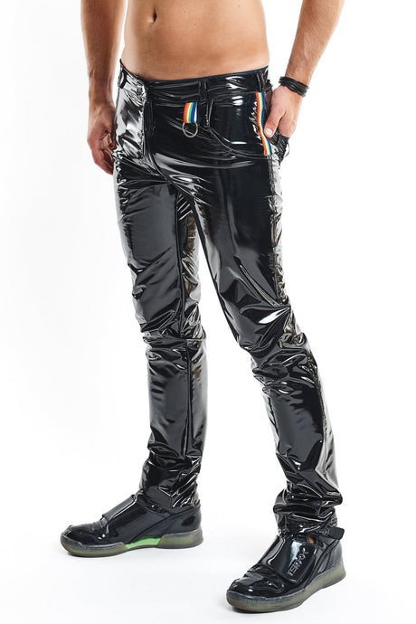 Herren PVC Hose "Valerio" schwarz - Hinreissend