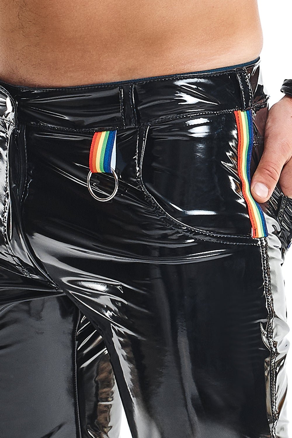Herren PVC Hose "Valerio" schwarz - Hinreissend