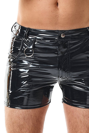 Herren PVC Shorts "Fabiano" schwarz - Hinreissend