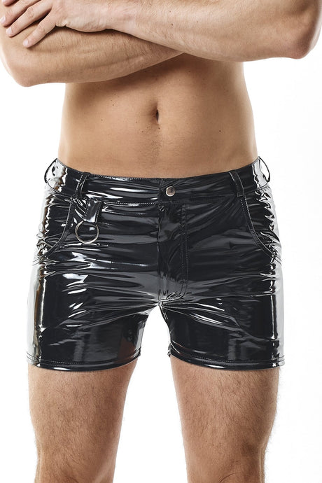 Herren PVC Shorts "Fabiano" schwarz - Hinreissend
