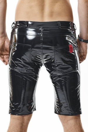 Herren PVC Shorts "Flavio" schwarz - Hinreissend
