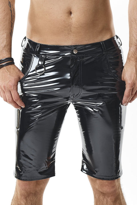 Herren PVC Shorts "Flavio" schwarz - Hinreissend