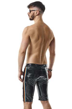 Herren PVC Shorts "Umberto" schwarz - Hinreissend