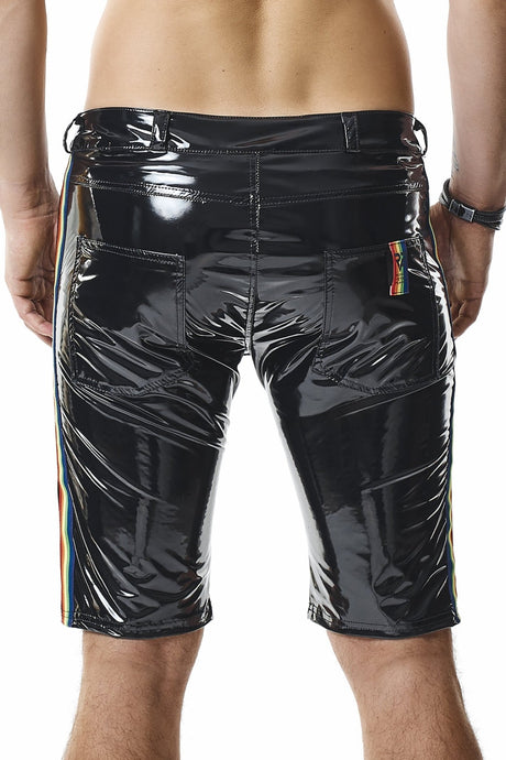 Herren PVC Shorts "Umberto" schwarz - Hinreissend