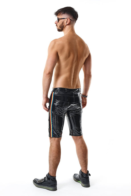 Herren PVC Shorts "Umberto" schwarz - Hinreissend