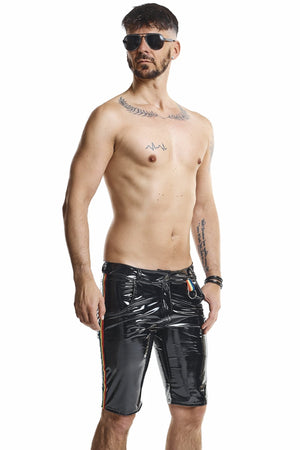 Herren PVC Shorts "Umberto" schwarz - Hinreissend