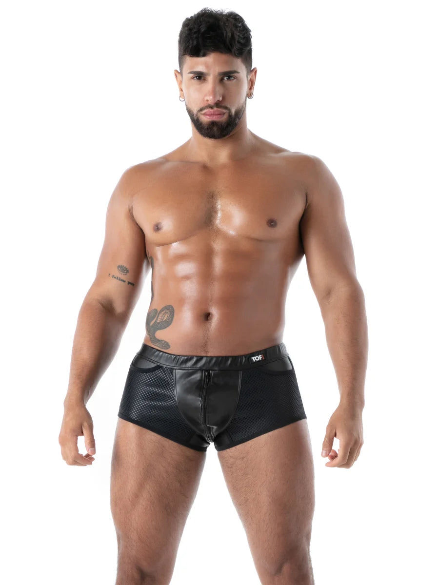 Kinky Full Zip Trunk schwarz-schwarz von TOF Paris – Vorderansicht
