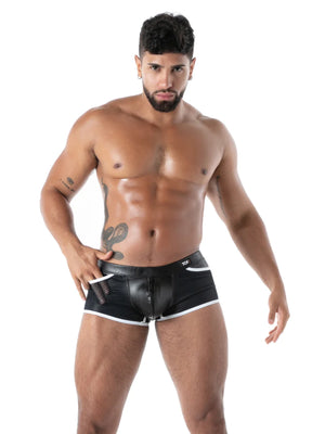 Kinky Full Zip Trunk schwarz-weiss von TOF Paris – Vorderansicht
