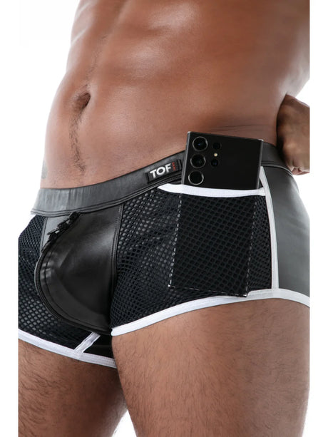 Kinky Full Zip Trunk schwarz-schwarz von TOF Paris – Detail Reissverschlüsse