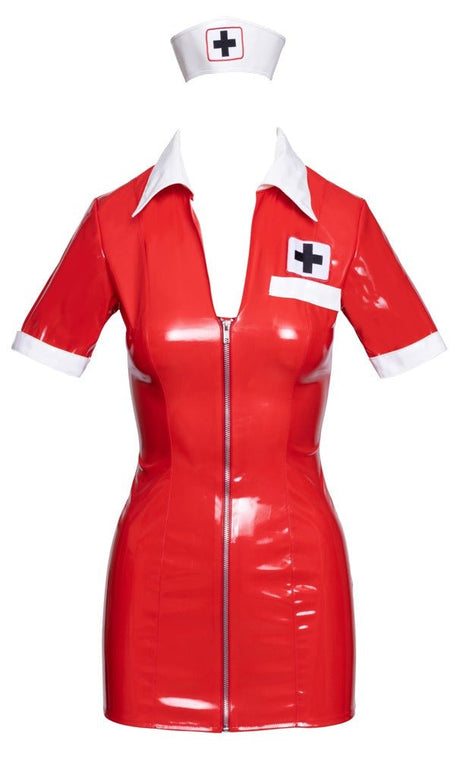 Kleid aus Lack im Krankenschwester - Look - Hinreissend