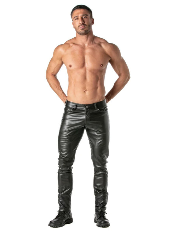Faux Leather Pants Black – TOF Paris