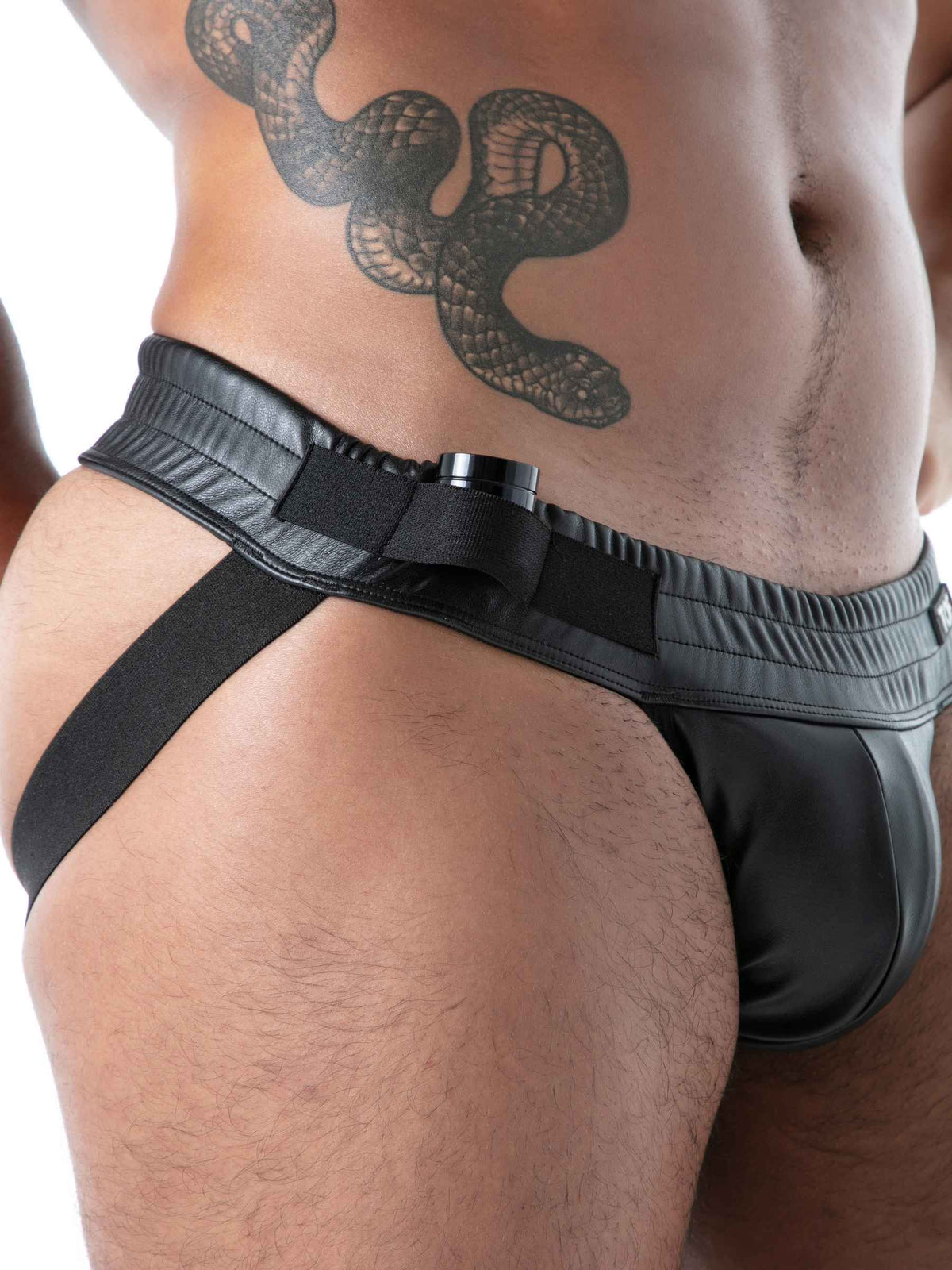 Kunstleder Jockstrap Schwarz – TOF Paris Details